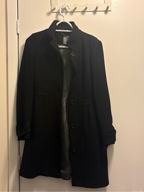 J. Crew Black Women's Italian double-cloth wool coat